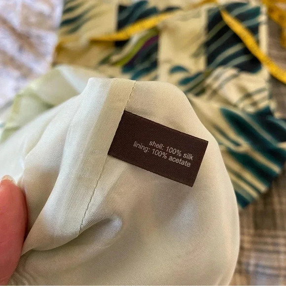 The Limited 100% Silk Y2K Strapless Dress Mini Prom Evening Formal Green - Picture 10 of 12